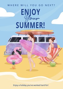 夏日海滩度假
