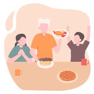 家庭聚餐欢乐时刻