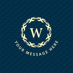 优雅字母W标志设计