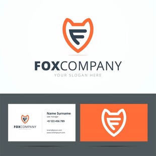狐狸公司标志及名片设计