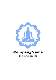 简约蓝色公司标志设计