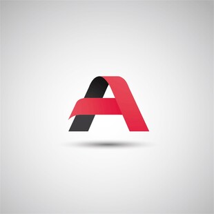 红色字母A创意标志设计