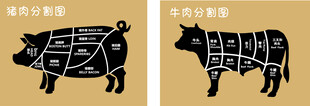 猪牛分割示意图