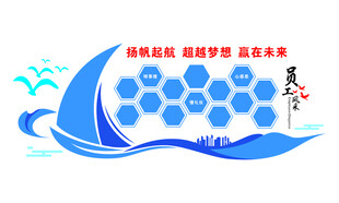 矢量员工风采形象墙