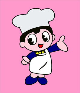 卡通男厨师