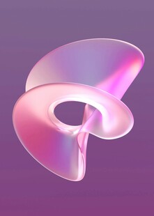 梦幻渐变透明立体几何图形