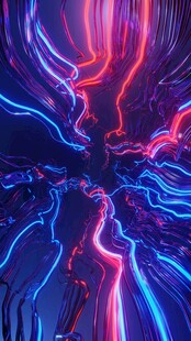 炫彩霓虹抽象光影图案