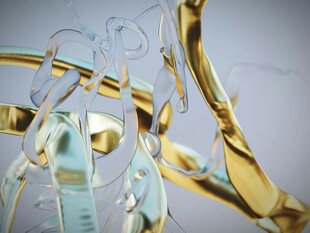 金色与浅色金属艺术造型