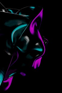 炫酷霓虹风格抽象动物头像