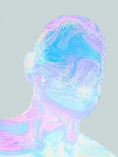 梦幻色彩抽象人物头像