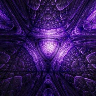 梦幻紫色分形艺术图案