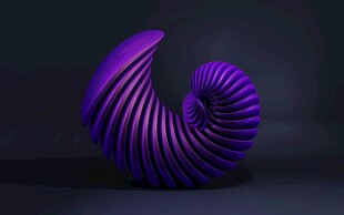 紫色螺旋立体艺术造型