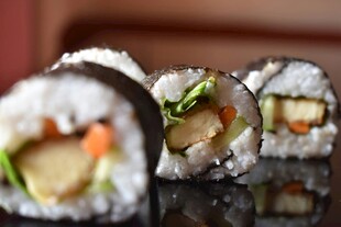 美味寿司卷展示