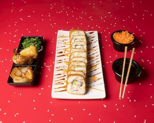 美味寿司组合摆拍展示
