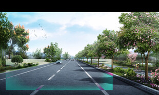 智能汽车行驶中的道路景象