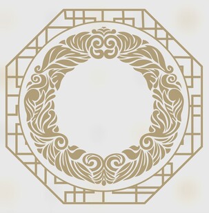 中式古典八角形花纹图案