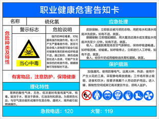 职业健康危害告知卡