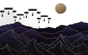  中式意境背景墙