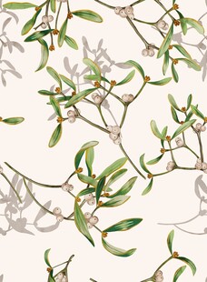 手绘植物枝叶无缝图案