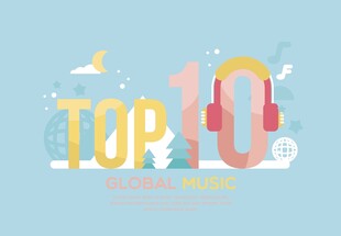 Top 10榜单插画设计