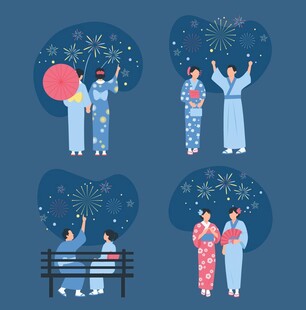 情侣浪漫夜晚互动场景