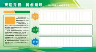 绿色清新宣传栏模板