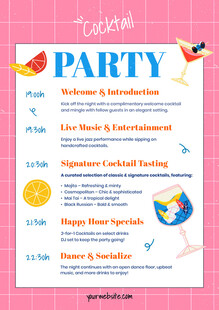 夏日鸡尾酒派对时间表