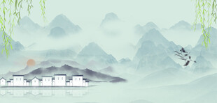 水墨江南背景