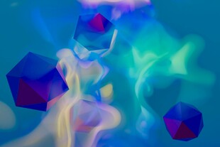 梦幻多彩几何烟雾景象