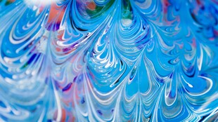 梦幻蓝色流体艺术纹理