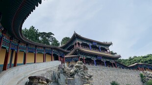 大香山寺庭院回廊 古建庭院风景