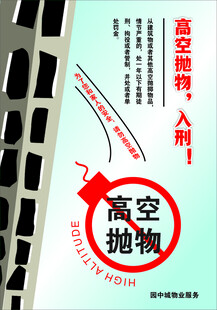禁止高空抛物海报
