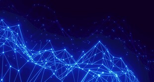 蓝色科技感线条抽象图案
