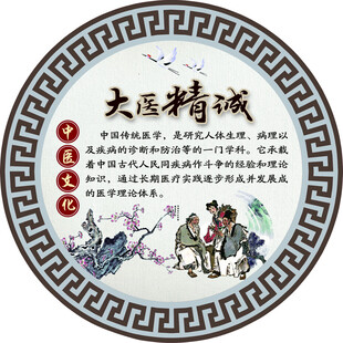 大医精诚传统医学插画