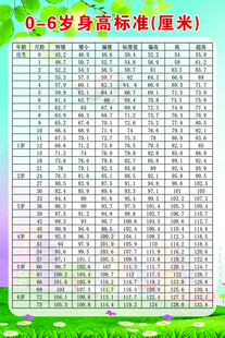 身高表