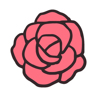 简约粉色玫瑰花图案