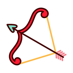 红色弓箭图标