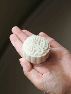 手中精致月饼