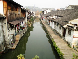江南水乡古巷河道美景