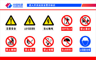 多种安全警示标识集合