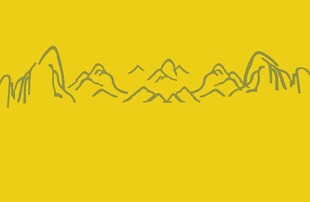 手绘山脉线条