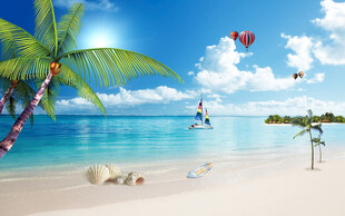夏日海滩美景