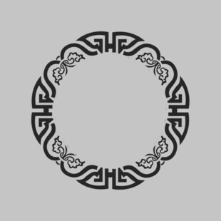 复古环形花纹图案设计