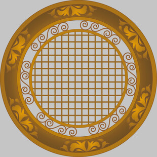 古典圆形花纹装饰图案