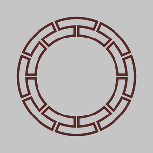 中式圆形传统花纹图案