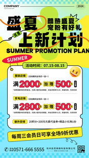 夏季上新促销计划海报