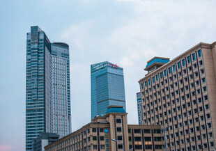 城市高楼建筑群景观