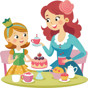 母女温馨下午茶时光