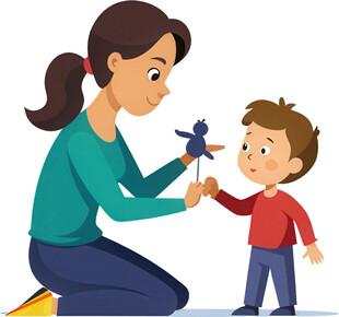 母亲与孩子温馨互动瞬间