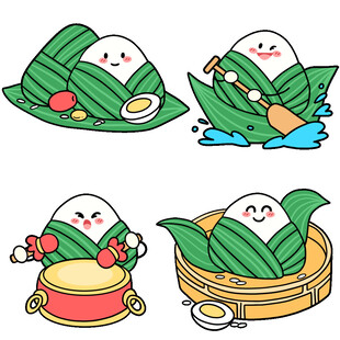 可爱端午粽子卡通形象